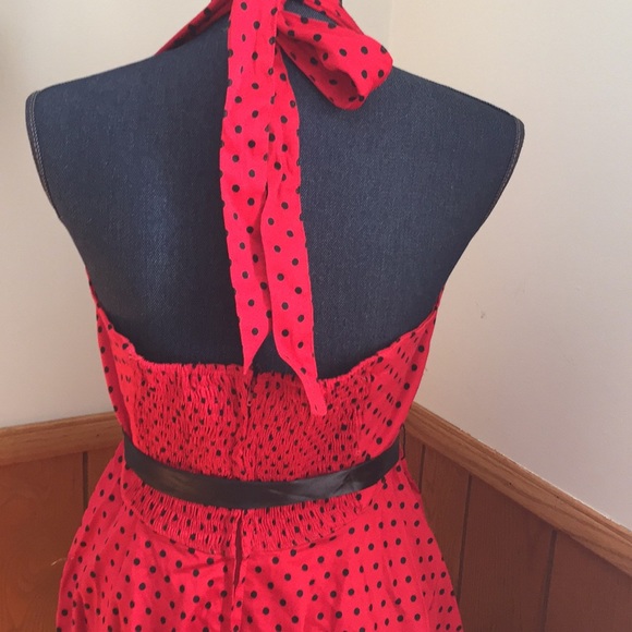 SOLD——- NWOT- Red, retro style dress - Picture 3 of 4